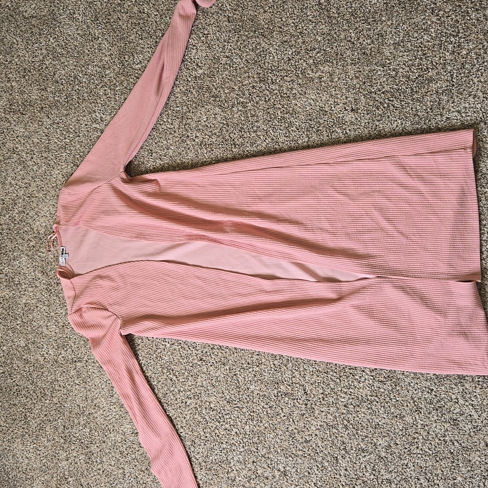 Fashion Nova Pink Long Cardigan
